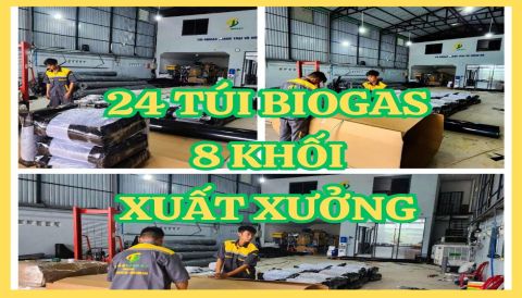 Sản Xuất Hàng Loạt Túi Biogas 8 Khối Tuấn Biogas