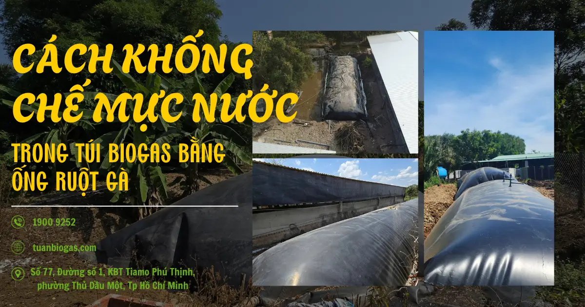 Cách Khống Chế Mực Nước Trong Túi Biogas Bằng Ống Ruột Gà & Kỹ Thuật Đi Ống Gas Chuẩn Xác