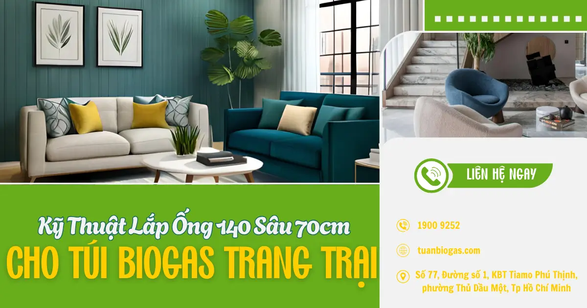 Kỹ Thuật Lắp Ống 140 Sâu 70cm Cho Túi Biogas Trang Trại & Cẩm Nang Vật Tư Chuẩn Nhất
