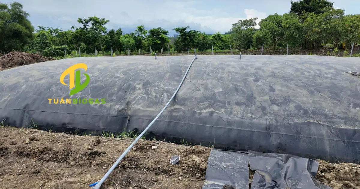 Van điều áp tự xả được tặng kèm giúp túi biogas 70 khối luôn ổn định áp suất